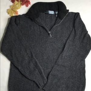 OSCAR DE LA RENTA SWEATER PULLOVER 1/4 ZIP SIZE M